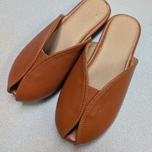 Elegant Brown Girls Slip-On Shoes
